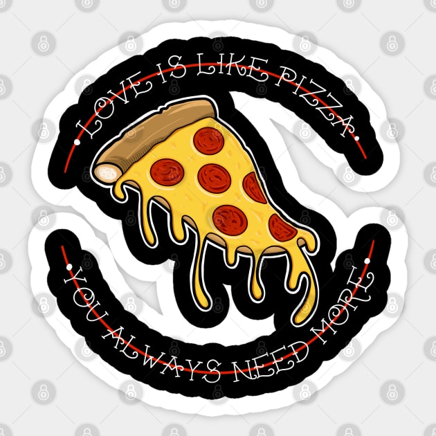 Love is like Pizza Sticker by InkMagic Store